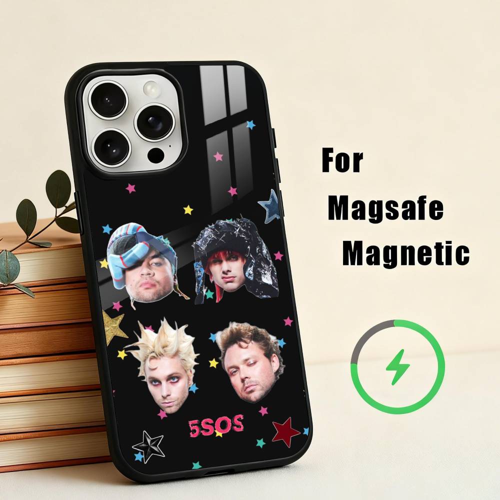 5 S-Seconds of S-Summers 5SOS  Phone Case For iPhone17,16,15,14,13,12,11 Plus,Pro Max Magnetic For Magsafe Wireless Charging