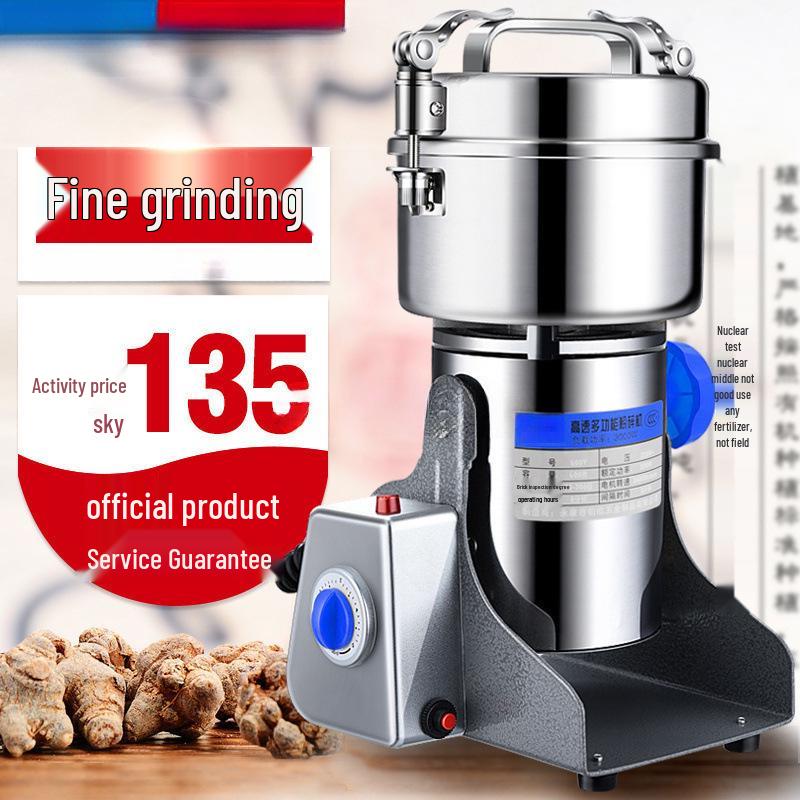 Electric Stainless Steel Ultra-fine Cereal and Grain Grinder for Household Use