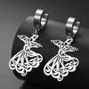 LIKGREAT Fashion Gold Color Sama Dance Sufi Drop Earrings Women Stainless Steel Jewelry Ladies Calligraphy Muslim Ramadan Gift