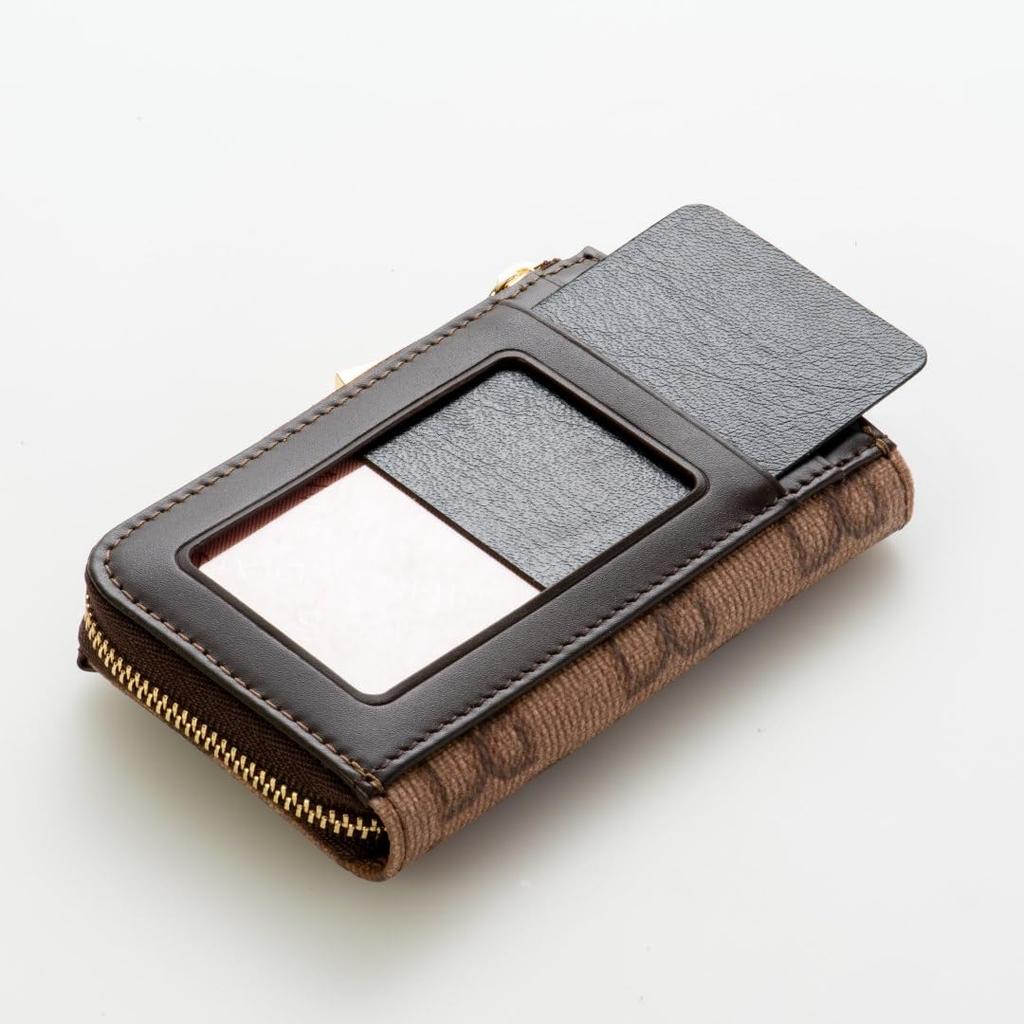 Multi Case PVC Original Pattern Brooch PDLWFCE2 Brown [Pinky & Diane] [Pyramid] Women's