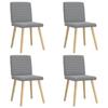 VidaXL Dining Chairs Set of 4 Light Grey Fabric 3315274