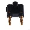 2 Pieces Replacement Dual Banana Plugs, Audio System Repair Accessories - Black
