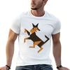 Geometrická psí trička Australský kelpie Unisex tričko Luxusní bavlněná trička Unisex 100% tričko Unisex Jednobarevné tričko
