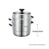 SUPOR 304 Stainless Steel 3-Tier Steamer Pot