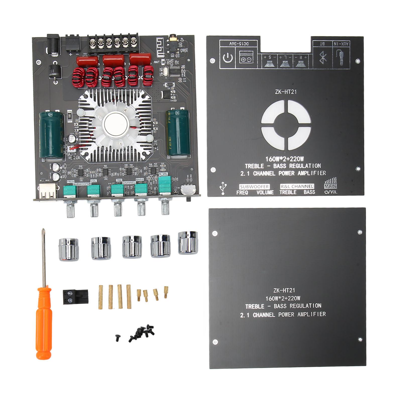 

Bluetooth Amplifier Board 2.1 Channel Subwoofer HiFi Wireless Sound Power Amp Module with Treble