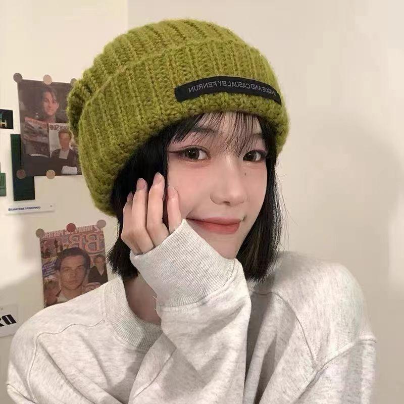 Autumn and Winter Large Head Circumference Warm Loose Pile Hat Japanese Fashion Woolen Hat Men and Women Same Style Cold Hat