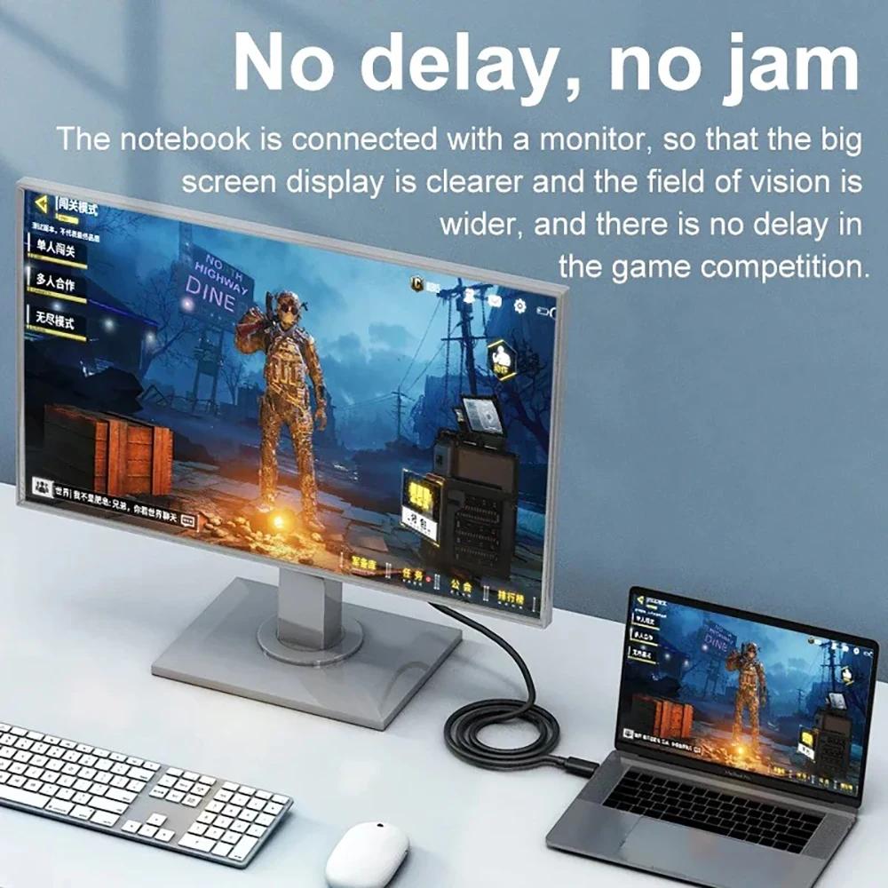 USB C To DVI Monitor Cable Thunderbolt 3 Type C USB C To DVI Adapter Cord for Iphone 15 Pro Max Macbook Air Macbook Pro To DVI