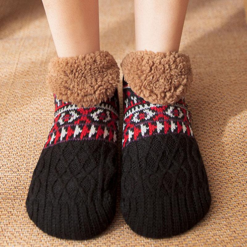 Fall and Winter Floor Socks Home Warm Women Men Socks Snow Socks Sleep Carpet Socks Slippers Socks Men Non-slip Yoga Socks