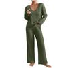 2025 Autumn/Winter Women's Wide-Leg Tracksuit: Casual Long-Sleeve Two-Piece Set for Commuting & Multi-Occasion Wear
