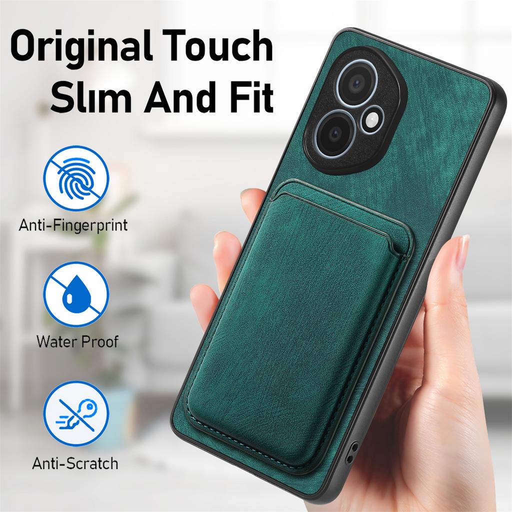 For Honor 400 5G (Global) Magnetic Case Leather Back Cover with Detachable Card Holder