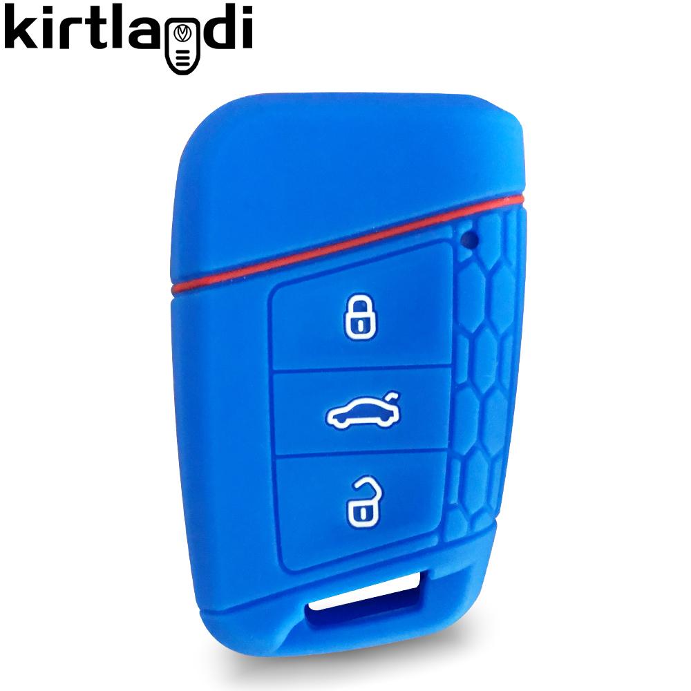 Silikonowe Etui na Kluczyk Samochodowy Do Vw Volkswagen Passat B8 Taos Polo Tiguan Do Skoda Kodiaq Fabia Karoq Octavia Seat Ateca Pokrowiec na Kluczyk