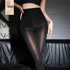 8D Błyszczące Jedwabne Pończochy Plus Size z Wstawką Arbuzową - Gładkie i Odporne na Zaciągnięcia