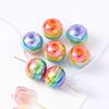 TX84 5Pcs 16mm Plating Color Cartoon Novel Fashion Rainbow Beads Beaded Bracelet Diy Handmade Girl Gift Jewelry Accessories