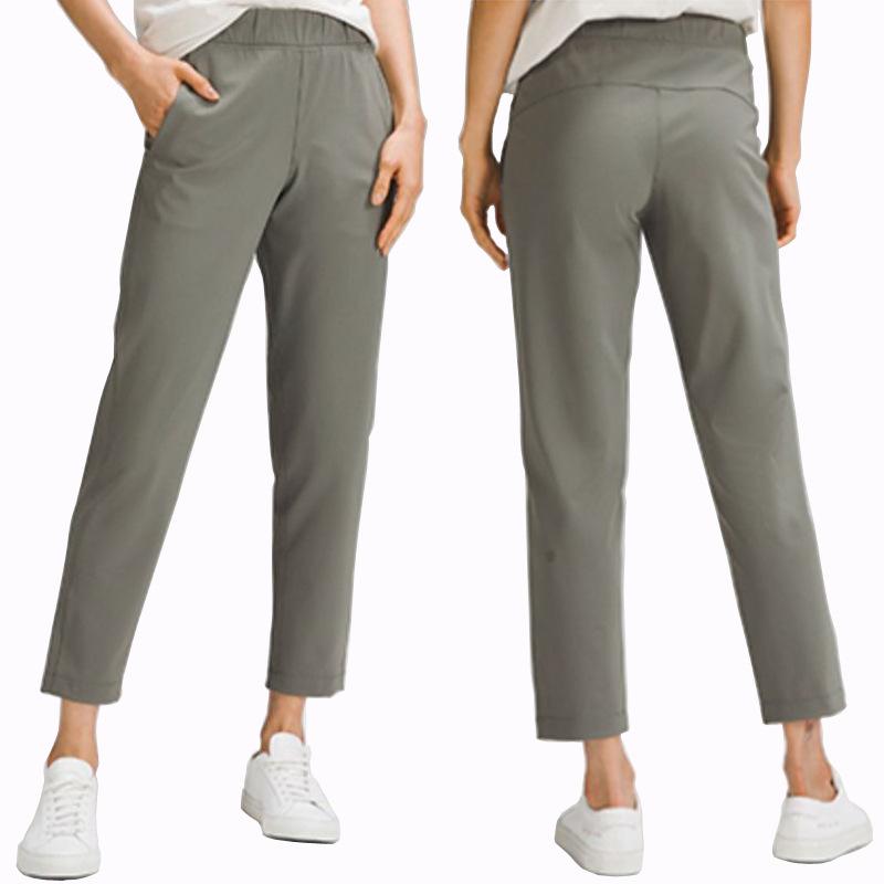 Damen Übergröße Lockere Straight-Leg Yogahose mit Kordelzugbund - Lässig, Elastisch, Neun-Punkte-Passform