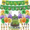 Vs Zombies Plants Themed Birthday Party Decorations Balloon Pull Flag Cartoon Set