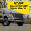 6X Glossy Black Pillar Post Window Door Trim 2004-2015 For Nissan Titan Crew Cab