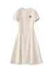 Elegant Spring Linen Dress - Women's Waist-Hugging, Refined Fashion
