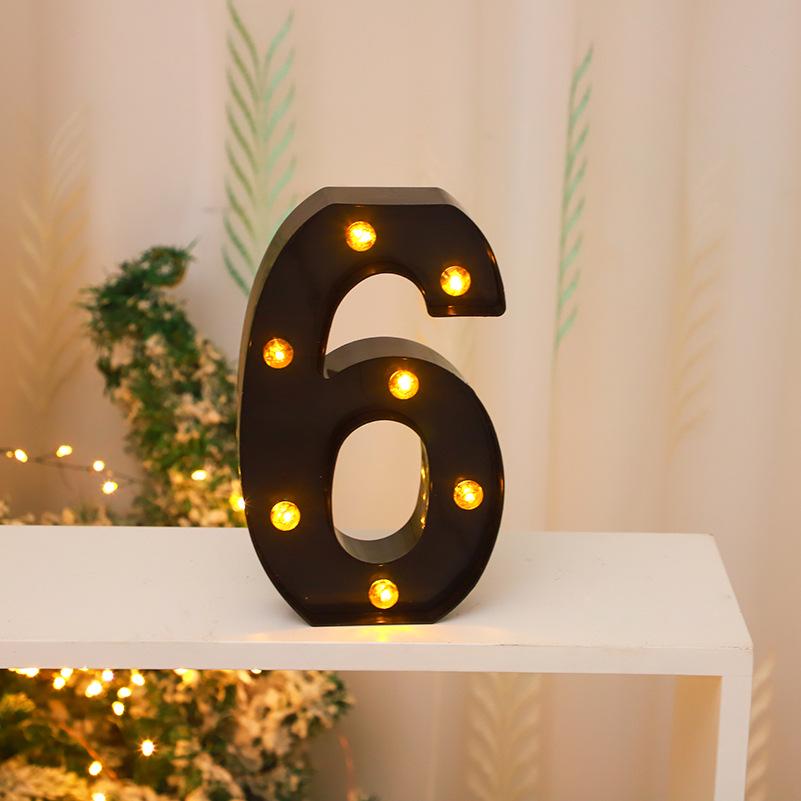 Cross-border Hot-Selling Black LED Letter Lamp for Proposal, Festival Decoration, and Ambiance Arrangement