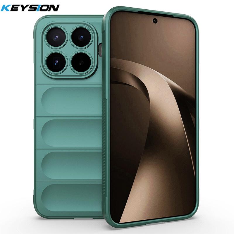 KEYSION Heavy Duty Shockproof Matte Phone Case for Xiaomi 17T Pro 5G Anti-skid Soft Silicone Phone Back Cover for Xiaomi 17T 5G