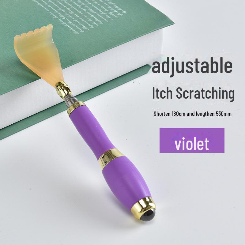 Zgarietor pentru spate telescopic din otel inoxidabil cu masaj cu margele magnetice