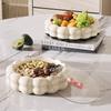 Creamy Dried Fruit Dessert Tray Storage Box with Lid Candy Tray European Fruit Tray Light Luxury High-end Sense
