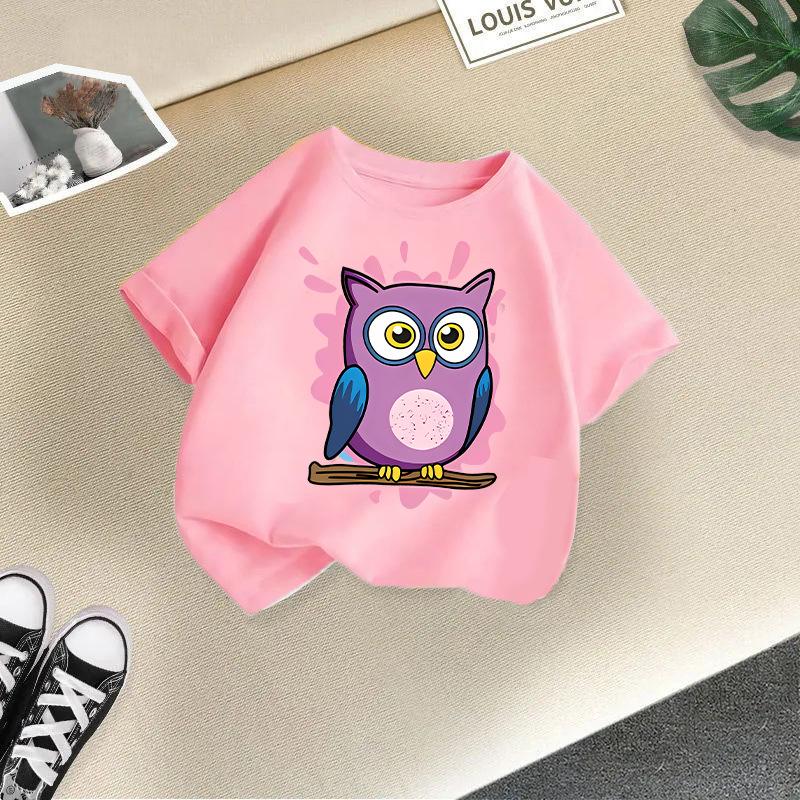2-13Y Kid T Shirt Owl Printed Children T-shirt Kids Clothes Tshirt Tops Tee Boys Girls Baby Tee