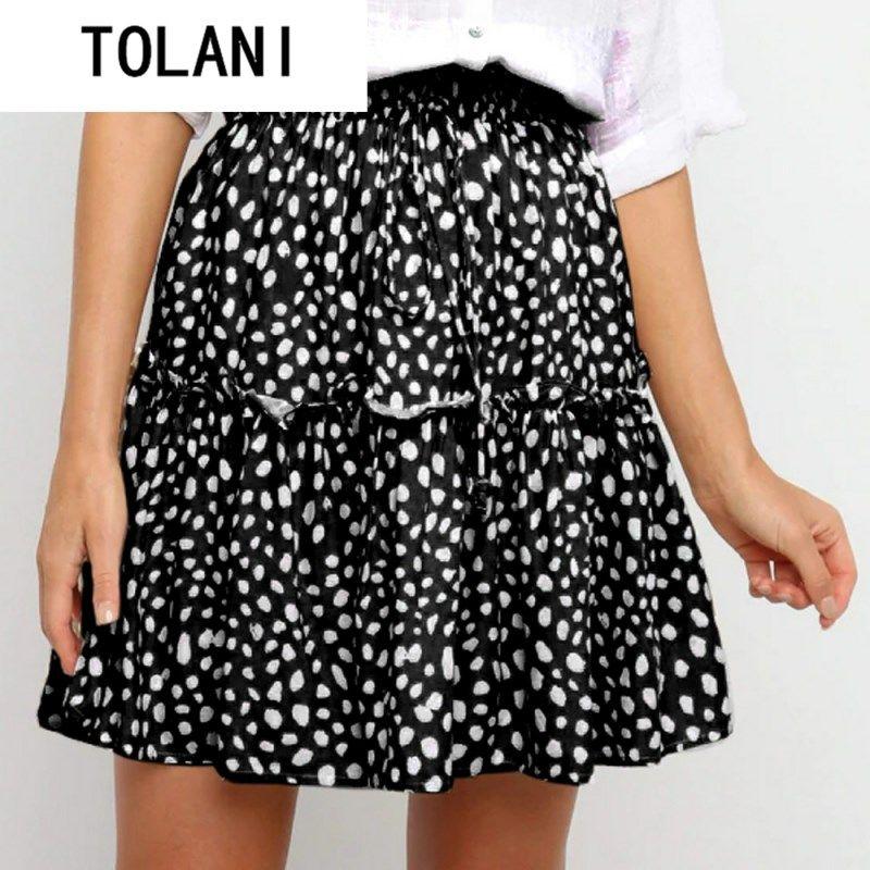 

2024 Womens High Waist Fashion Printed Skirt Casual Sty Black Leopard Print S