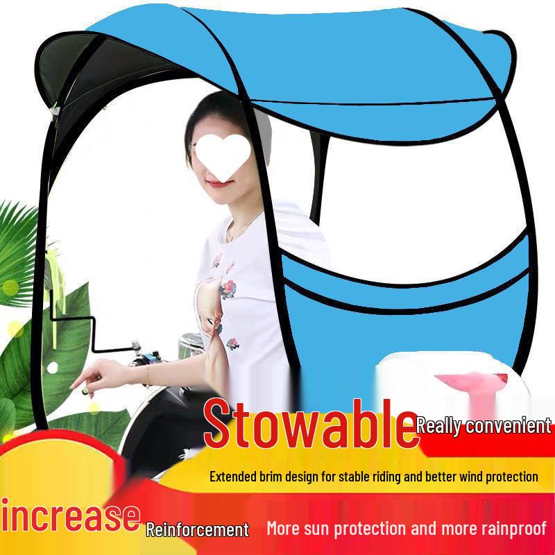 Collapsible Windproof Sunshade for Electric Cars & Motorcycles