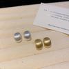 Fashion European Frosted Small Geometry Stud Earrings for Women Girls  Party Gift Korean Jewelry Accessories