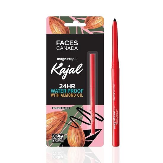 Facescanada Magnet Liquid Eyes Kajal, Waterproof, 24Hrs Long Stay & Vit E Enriched, One Stroke Smooth Glide, Black 0.35G , Viola 41, 8 Ml