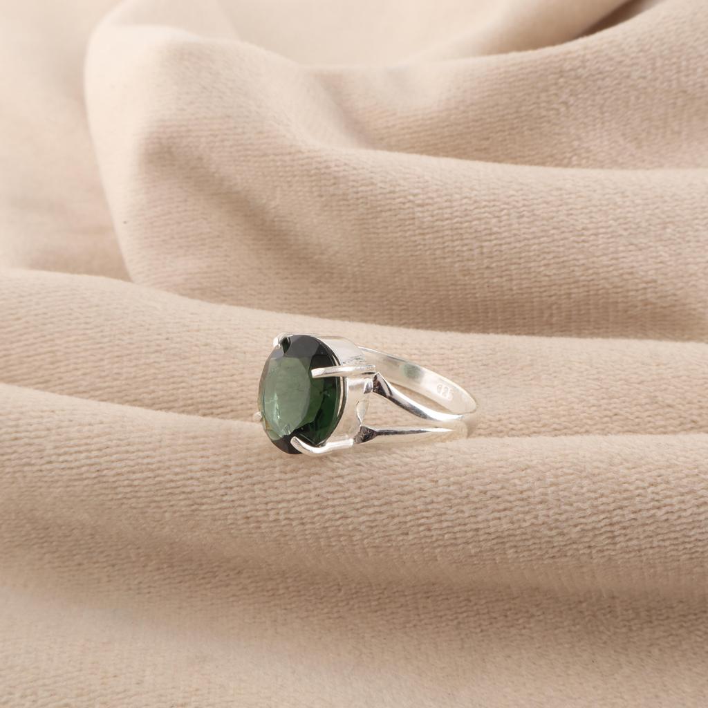 Green Tourmaline Gemstone 925 Sterling Silver Women Jewelry Handmade Pretty Ring For Anniversary Gift RR-75-14