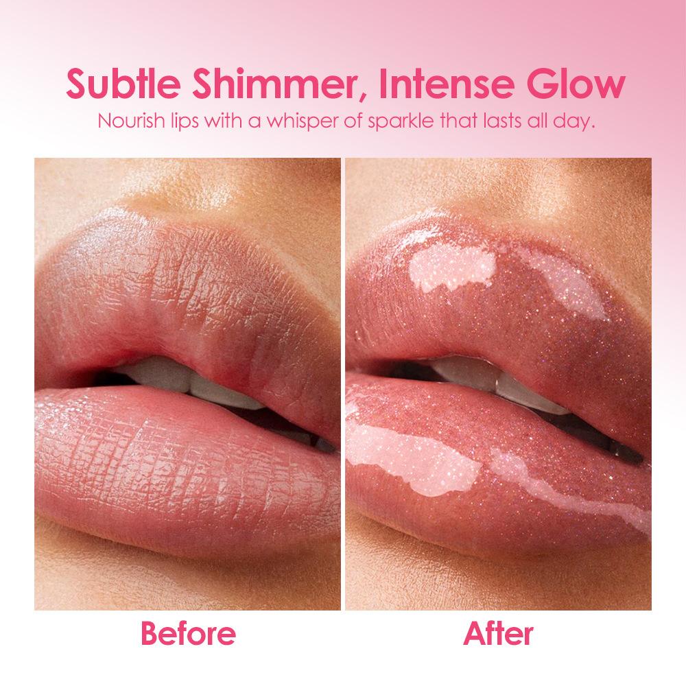 Clubday 6pcs Glossy Fruit Lip Oil Set Shimmery Hydrating Lip Gloss Tint Nourishing Mirror Plumping Liquid Lipstick Makeup Cosmetics Gift