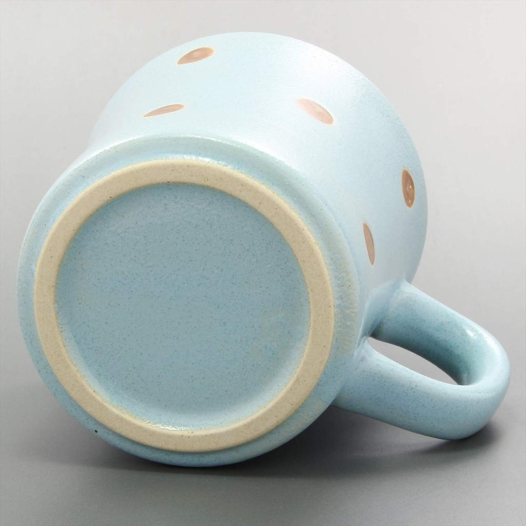 Ichikyu Mug Light Blue 9.2cm Mino Ware Mug Dot Sky Blue