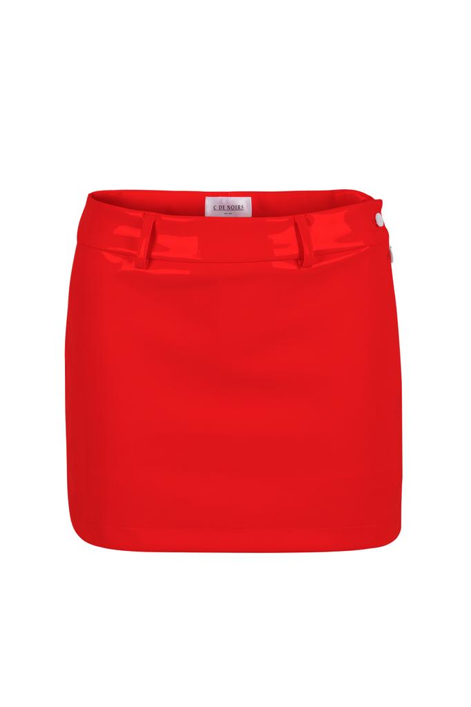 Ssideuneuwa Women'S Patent Skirt (Red)