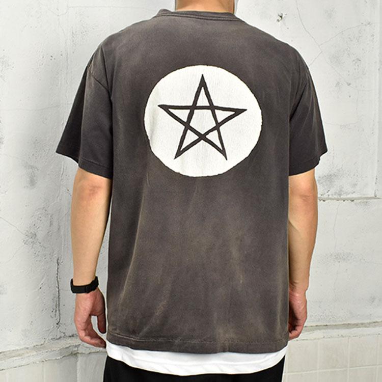 Saint Mxxxxxx Human Fear T-Shirt Vintage Black Men Streetwear SM-S22-0000-011