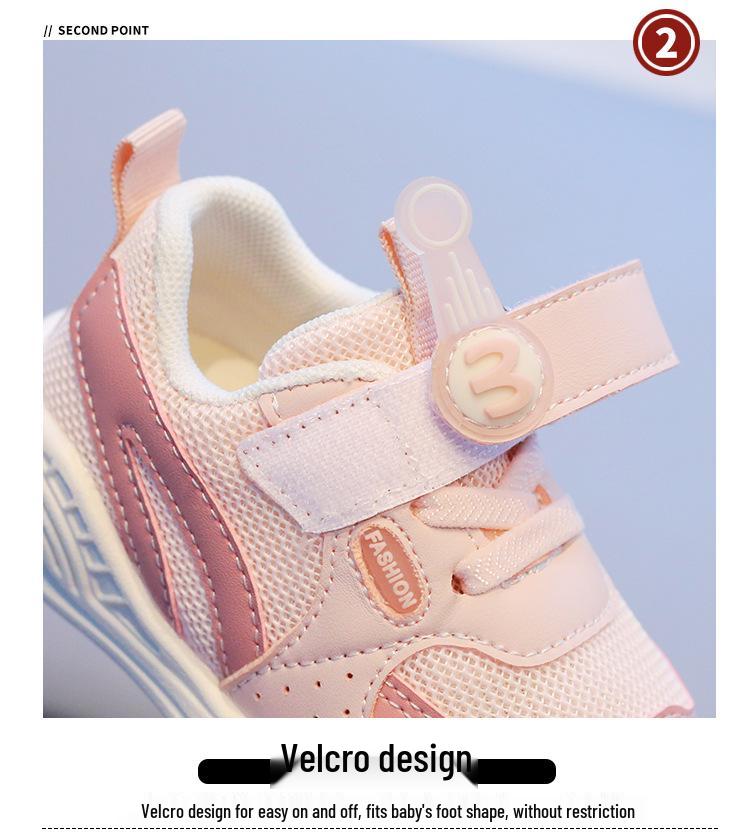 Baby Toddler Non-Slip Soft Sole Mesh Sneakers for Boys & Girls - Spring & Autumn