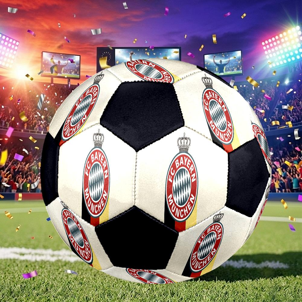 1pc Bayern Munich Crest Standard Size 5 Soccer ball, Durable game Soccer Ball for School Park Training & Daily Entertainment zq71430