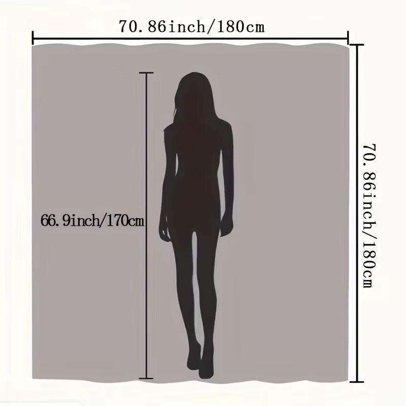 1Pc Chic Sardine Print Shower Curtain -Vibrant Digital Printed Bathroom Decor With Artistic Fish Design Polyester Sardines Decor