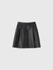 GENERALIDEA Leather Pintuck Midi Skirt [Black] / Wbd4L13513