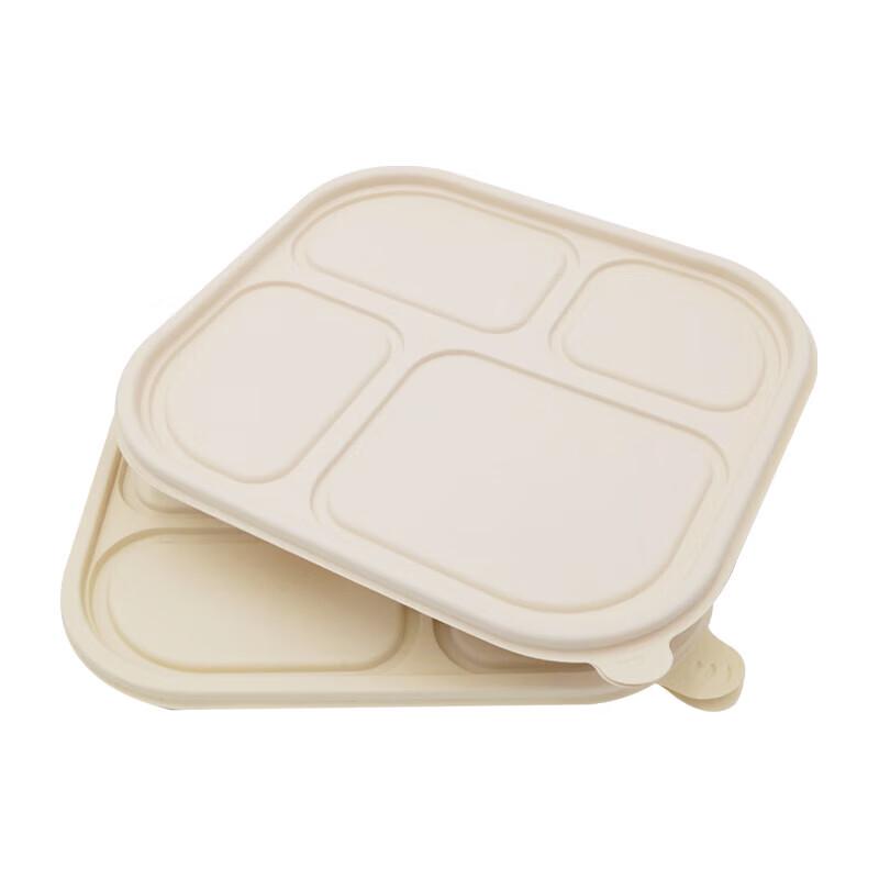 Corn Starch Biodegradable Four-Compartment Lunch Box