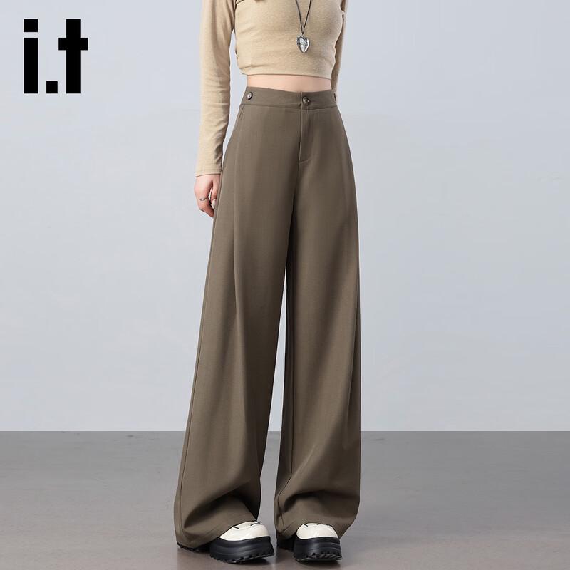 Izzueit Women's Loose Straight Leg Trousers