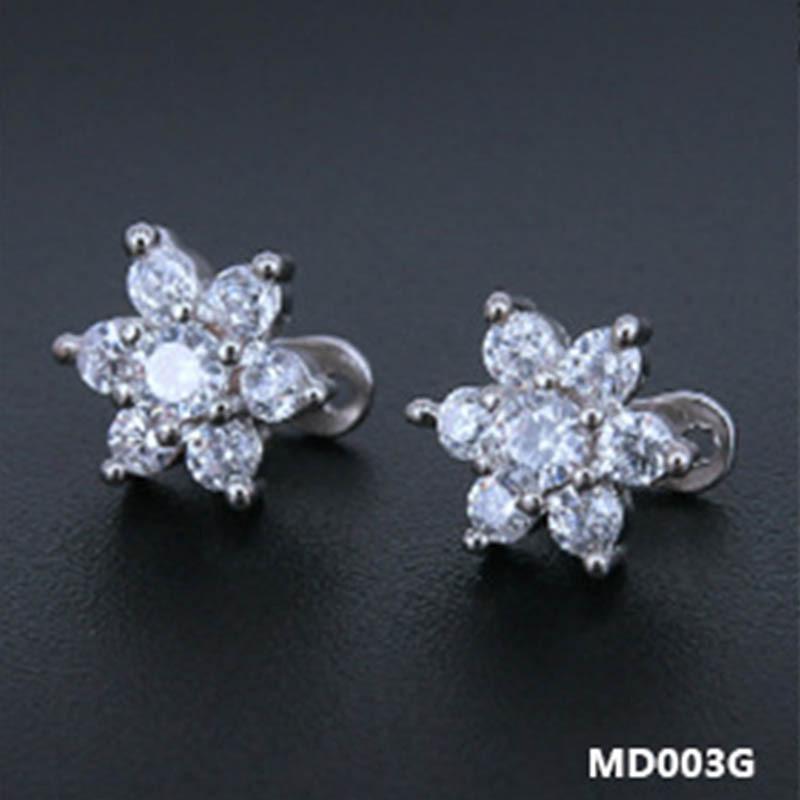 Europäischer und amerikanischer Zirkon-Strass-Piercingschmuck - 316L Titanstahl