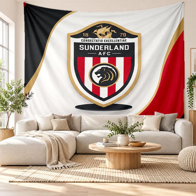 Sunderland Fußball Wandteppich, Weiches Stoff Wandbehang, Dekorative Kulisse Für Schlafzimmer Heim Wandkunst
