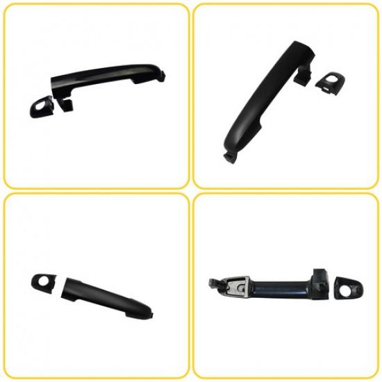 Front Left Side Exterior Door Handle Panel Fit Hyundai Black 2008-2010 Sonata GL