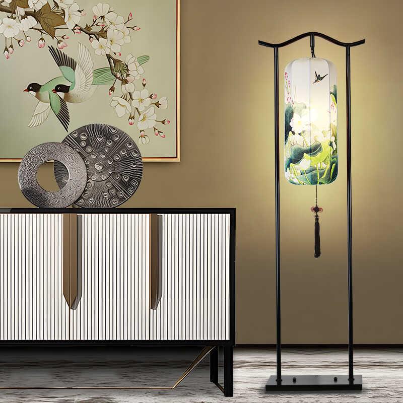 Chinesische Klassische Zen Stehlampe für Wohnzimmer, Arbeitszimmer, Teeraum, Hotel, Villa