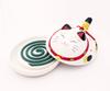 Yakushi Kiln Mosquito Coil Flat Type Coil Happy Koi Koi Cat Holder, (Mosquito Holder)