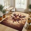 Decorative Artwork Theme Crystal Velvet Rug Personalized Custom Name Text Soft Floor Mat Home Decor