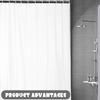 2Pcs Shower Curtain Liner Waterproof EVA Fabric Shower Curtain Liner with 24 Hooks for Home Hotel Apartment Gym Bathroom