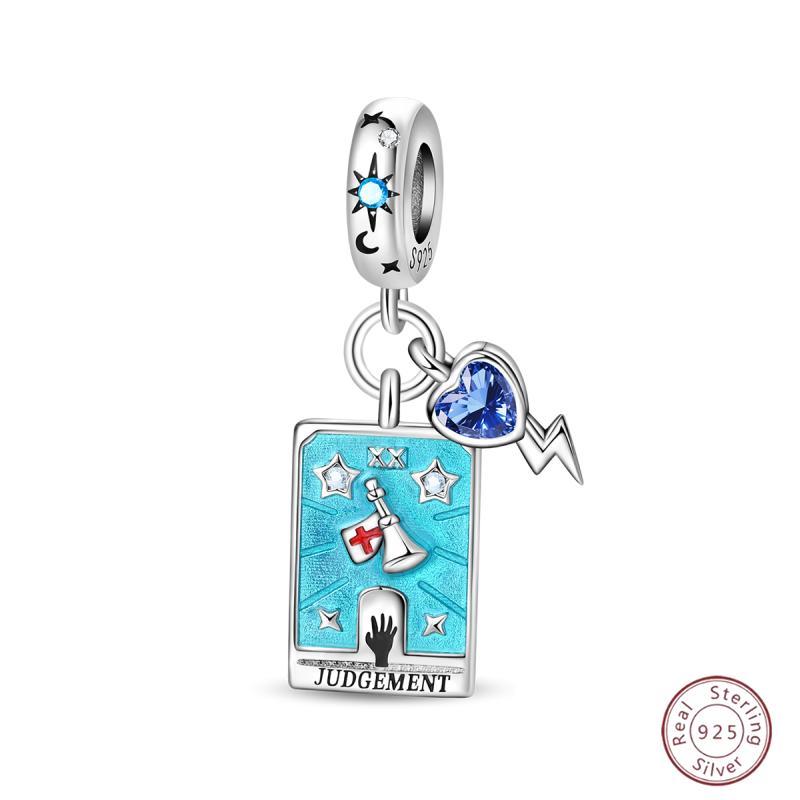 Copper Beaded Pendant Sun Moon Star Magic Tarot Vitality Suitable For Original 3Mm Bracelet Women Exquisite Jewelry