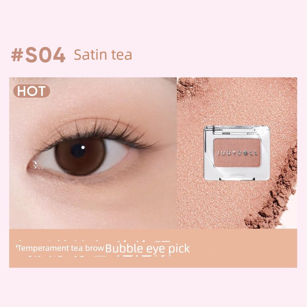 Judydoll Orange Single Color Eyeshadow D02 Polarized High-Shimmer Light Makeup Pearlescent Fine Shimmer Milky Blue D03 Glitter